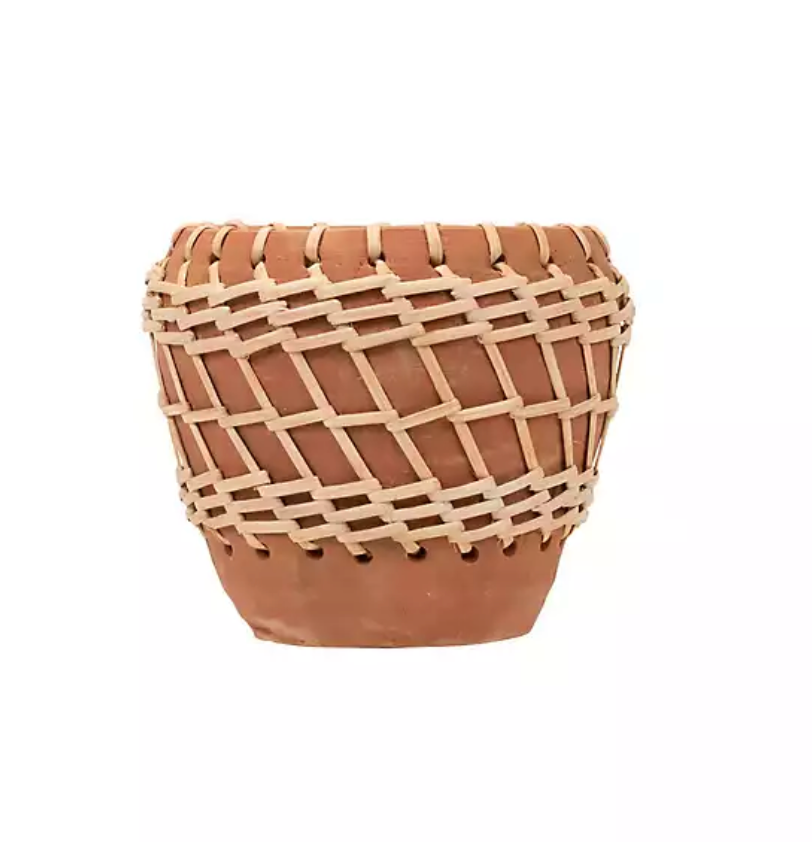 Woven Terracotta Planter