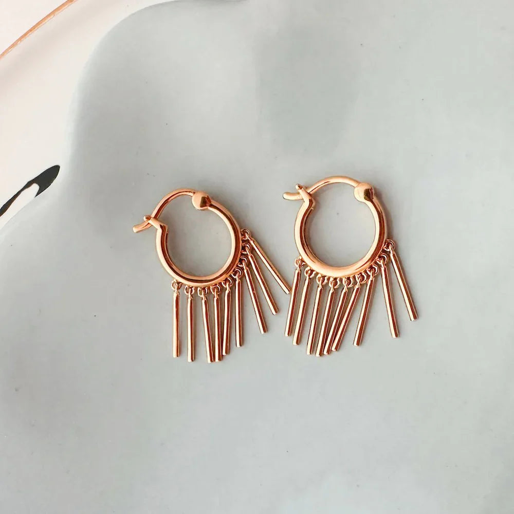 Rose Gold, Fringe (With Benefits) Hoops